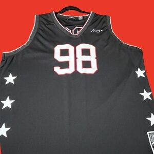 Sean John Men's 98 Limited Edition Black and White Basketball Jersey 4XL